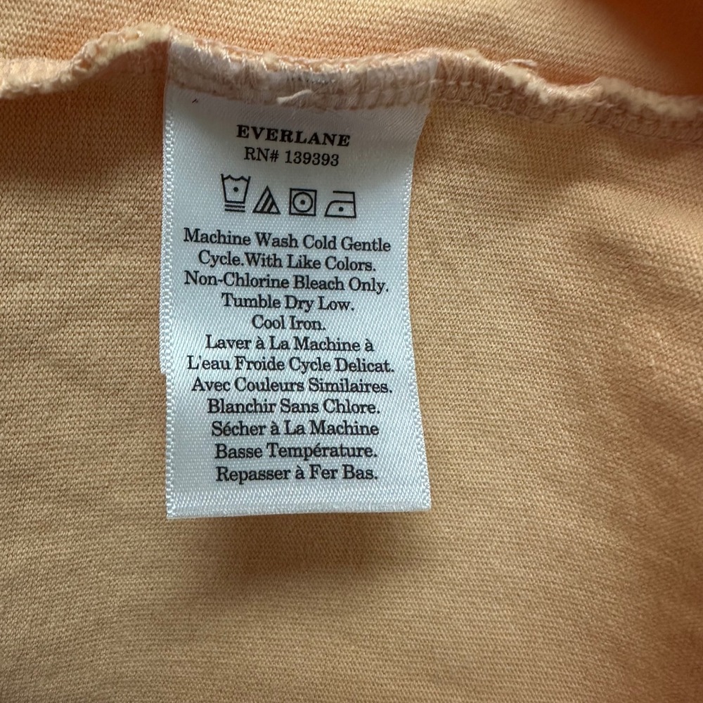 Everlane Mens Premium Heavyweight Tee Organic Cotton Apricot Peach S New - Picture 6 of 9